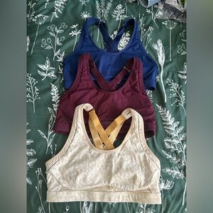 Set of 3 Fabletics High Impact Sports Bras